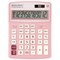 Калькулятор настольный BRAUBERG EXTRA PASTEL-12-PK (206x155 мм), 12 разрядов, двойное питание, РОЗОВЫЙ, 250487 - фото 11081190