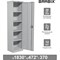 Шкаф металлический офисный BRABIX "MK 18/47/37-01", 1830х472х370 мм, 25 кг, 4 полки, разборный, 291138, S204BR181102 - фото 11085169