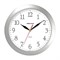 Часы настенные TROYKATIME (TROYKA) 11170113, круг, белые, серебристая рамка, 29х29х3,5 см - фото 11101212