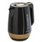 Чайник SONNEN KT-1776, 1,7 л, 2200 Вт, закрытый нагревательный элемент, пластик, черный/горчичный, 453418 - фото 11101649