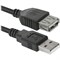 Кабель-удлинитель USB 2.0, 1,8 м, DEFENDER, M-F, для подключения периферии, 87456 - фото 11106275