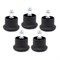 Опоры стационарные (глайдеры) для кресла, комплект 5 шт., пластиковые, шток d - 11 мм, цвет черный - фото 11112304