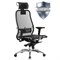 Кресло офисное МЕТТА "SAMURAI" S-3.04, с подголовником, сверхпрочная ткань-сетка, черное - фото 11112447