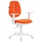 Кресло детское BRABIX "Fancy MG-201W", с подлокотниками, пластик белый, оранжевое, 532410, MG-201W_532410 - фото 11116349
