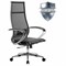 Кресло офисное МЕТТА "К-7" хром, прочная сетка, сиденье и спинка регулируемые, черное - фото 11116816