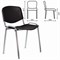Стул STAFF "Iso Plast CF-009", хром каркас, пластик черный, 532571 - фото 11117477