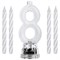 Цифра-подсвечник "8" светодиодная, ЗОЛОТАЯ СКАЗКА, в наборе 4 свечи 6 см, 1 батарейка, 591431 - фото 11119270