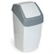 Ведро-контейнер 15 л, с крышкой (качающейся), для мусора, "Хапс", 46х26х25 см, серое, IDEA, М 2471 - фото 11120390