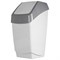 Ведро-контейнер 25 л, с крышкой (качающейся), для мусора, "Хапс", 55х30х28 см, серое, IDEA, М 2472 - фото 11120503