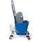 Тележка уборочная BRABIX, 1 съемное ведро 25 л, механический отжим, корзина, металлический каркас, синяя, 601498 - фото 11121874