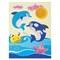 Набор для творчества "Аппликация из фольги", "Дельфинчики", самоклеящаяся основа 20х15 см, ЮНЛАНДИЯ, 662379 - фото 11142466