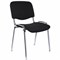 Стул для персонала и посетителей "ИЗО", хромированный каркас, ткань черная С-11, В-14 - фото 11158685