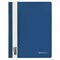 Скоросшиватель пластиковый МАЛОГО ФОРМАТА (160х228 мм), А5, BRAUBERG, 130/180 мкм, синий, 224801 - фото 11159593