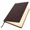 Ежедневник недатированный БОЛЬШОЙ ФОРМАТ (175х247 мм) В5, BRAUBERG "Alligator", под матовую крокод. кожу, 160л, крем.блок, т-корич, 124969 - фото 11160296