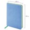 Ежедневник недатированный МАЛЫЙ 100х150 мм А6 BRAUBERG "Metropolis Mix", под кожу, 136 л., голубой, 113307 - фото 11230221