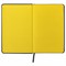 Ежедневник недатированный А5 138x213 мм BRAUBERG "Rainbow", под кожу, 136 л., черный/желтый, 113497 - фото 11234013