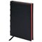 Ежедневник недатированный А5 138х213 мм BRAUBERG FLAME под кожу, 160 л., черный, красный срез, 123844 - фото 11236405