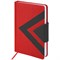 Ежедневник недатированный А5 138x213 мм BRAUBERG "Waves" под кожу, застежка 160 л., красный/черный, 111874 - фото 11239440