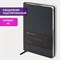Ежедневник недатированный А5 138х213 мм BRAUBERG "Metallic", под кожу, 136 л., гибкий, черный, 113374 - фото 11272593