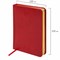 Ежедневник недатированный МАЛЫЙ ФОРМАТ 100x150 мм, А6, BRAUBERG "Iguana", под кожу, 160 л., красный, 114468 - фото 11273154
