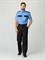 Рубашка охранника с коротким рукавом мужская, ярко-голубой - фото 11295041