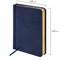 Ежедневник недатированный МАЛЫЙ ФОРМАТ 100x150 мм, А6, BRAUBERG "Iguana", под кожу, 160 л., синий, 114467 - фото 11318093