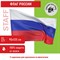 Флаг России 90х135 см без герба, ПРОЧНЫЙ с влагозащитной пропиткой, полиэфирный шелк, STAFF, 550225 - фото 11320072