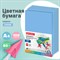 Бумага цветная BRAUBERG, А4, 80 г/м2, 100 л., медиум, синяя, для офисной техники, 112459 - фото 11378679
