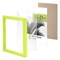 Рамка 15х21 см небьющаяся, багет 17,5 мм, пластик, BRAUBERG "Colorful", салатовая, 391243 - фото 11819354
