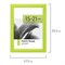 Рамка 15х21 см небьющаяся, багет 17,5 мм, пластик, BRAUBERG "Colorful", салатовая, 391243 - фото 11819355