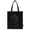 Сумка шоппер BRAUBERG, канвас, 40х35 см, черный, "Vector girl", 271899 - фото 12055334