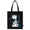 Сумка шоппер BRAUBERG PREMIUM, канвас, 40х35 см, на кнопке, карман, черный, "Anime face", 271903 - фото 12055368