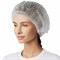 Шапочка-берет Шарлотта "Плиссе" белая, КОМПЛЕКТ 125 шт., спанбонд 15 г/м2, ГЕКСА - фото 12474928