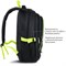 Рюкзак BRAUBERG HIGH SCHOOL универсальный, 3 отделения, "Акцент", черный/салатовый, 46х31х18 см, 270761 - фото 12534569
