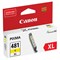 Картридж струйный CANON (CLI-481Y XL) для PIXMA TS704 / TS6140, желтый, ресурс 512 страниц, оригинальный, 2046C001 - фото 12539350