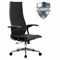 Кресло офисное МЕТТА "К-8.1-Т" хром, экокожа перфорированная, сиденье регулируемое, черное - фото 12551609