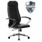 Кресло офисное МЕТТА "К-29" хром, экокожа, сиденье и спинка мягкие, черное - фото 12551622