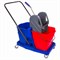 Тележка уборочная BRABIX, 2 съемных ведра 23 л, механический отжим, пластиковый каркас, 606659 - фото 12554910