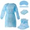 Комплект одежды защитный стерильный (халат, шапочка, маска, бахилы), NF - фото 12557103
