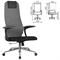 Кресло офисное BRABIX PREMIUM "Ultimate EX-801" хром, плотная двойная сетка Х2, черное/серое, 532918 - фото 12585232