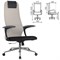 Кресло офисное BRABIX PREMIUM "Ultimate EX-801" хром, плотная двойная сетка Х2, черное/бежевое, 532919 - фото 12585237