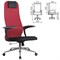 Кресло офисное BRABIX PREMIUM "Ultimate EX-801" хром, плотная двойная сетка Х2, черное/красное, 532921 - фото 12585247