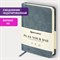 Ежедневник недатированный МАЛЫЙ 100х150 мм А6 BRAUBERG "Status", под кожу, 160 л., серо-голубой, 113369 - фото 13099917