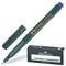 Ручка капиллярная (линер) FABER-CASTELL "Finepen 1511", СИНЯЯ, корпус темно-зеленый, линия письма 0,4 мм, 151151 - фото 13102057