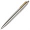 Ручка шариковая PARKER "Jotter Core Stainless Steel GT", корпус серебро, позолота, синяя, 1953182 - фото 13102321