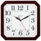 Часы настенные TROYKATIME (TROYKA) 31331316, восьмигранник, белые, коричневая рамка, 29х29х3,5 см - фото 13120652