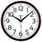 Часы настенные TROYKATIME (TROYKA) 91931912, круг, белые, коричневая рамка, 23х23х4 см - фото 13120661