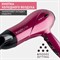 Фен SCARLETT SC-HD70I67, мощность 2000 Вт, 2 скорости, 3 температурных режима, ионизация, холодный воздух, розовый - фото 13121763