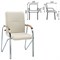 Кресло для приемных и переговорных "Samba", деревянные накладки, хромированный каркас, кожзам бежевый - фото 13125083