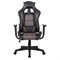Кресло компьютерное BRABIX "GT Racer GM-100", две подушки, ткань, экокожа, черное/коричневое, 531819 - фото 13125834